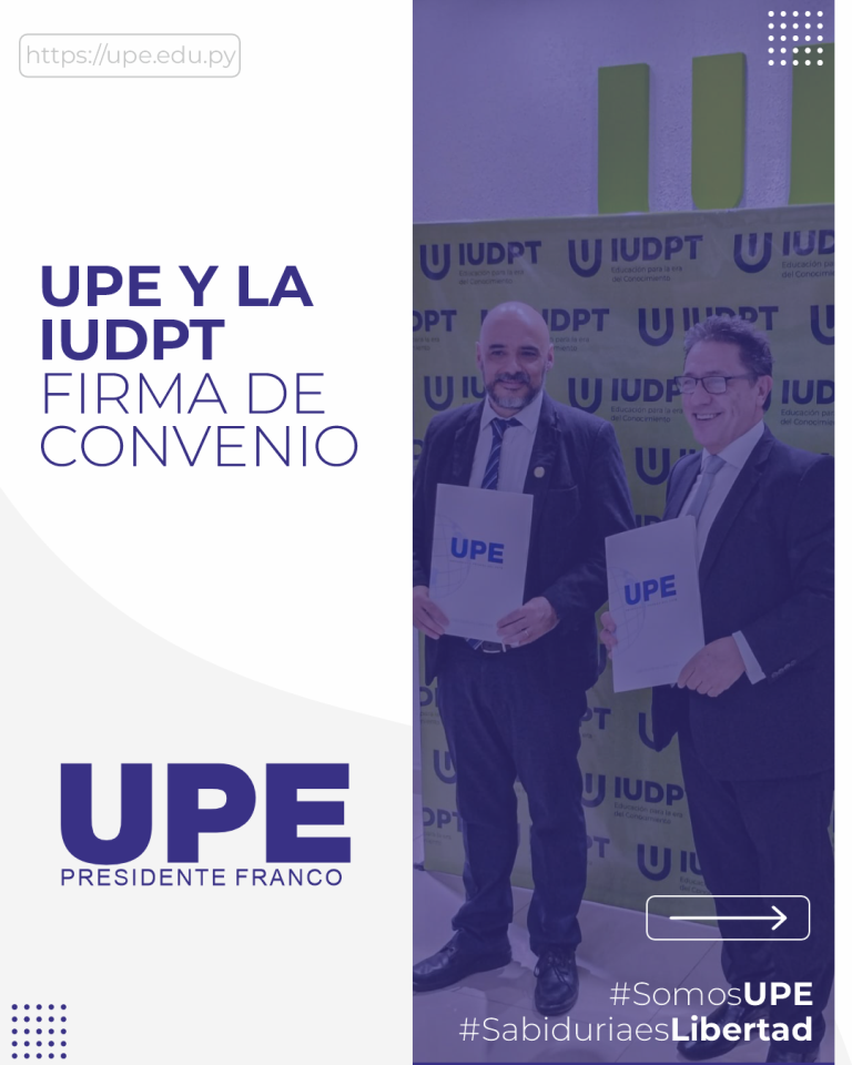 Se firmó el Convenio Marco entre la UPE y la Universidad para el Desarrollo Productivo y Tecnológico